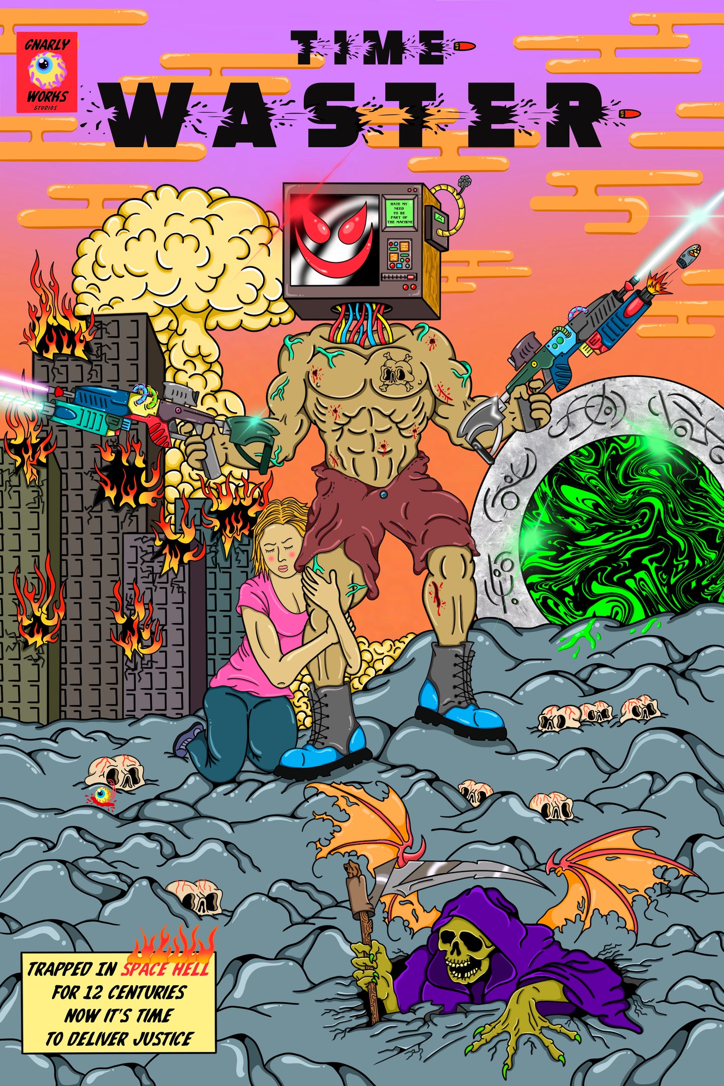 TIME WASTER-Digital Print